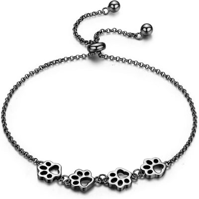 Bracelet Chien Argent Ajustable