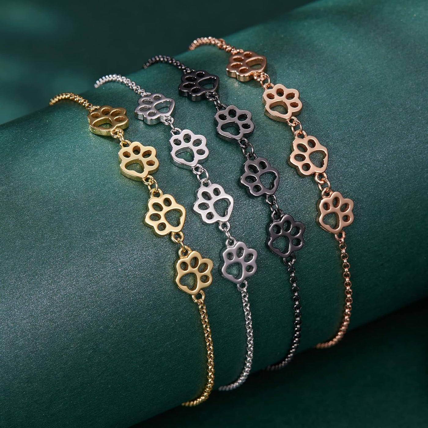 Bracelet Chien Argent Ajustable