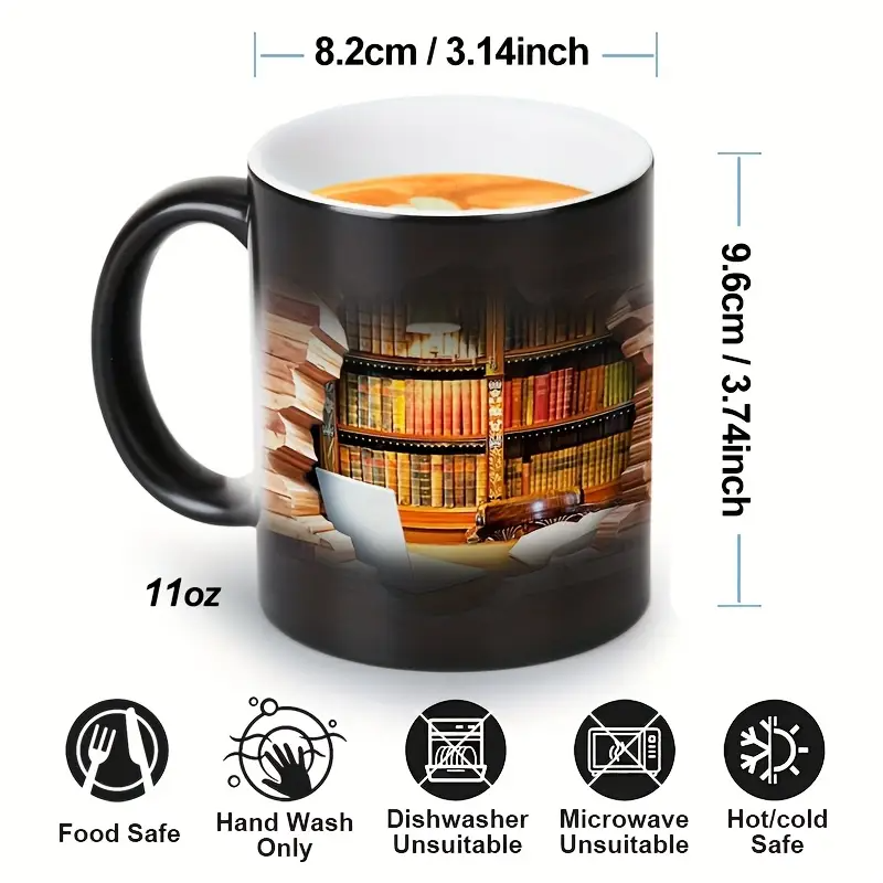 Tasse Bibliothèque Magique – Image Révélée
