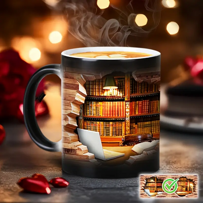 Tasse Bibliothèque Magique – Image Révélée