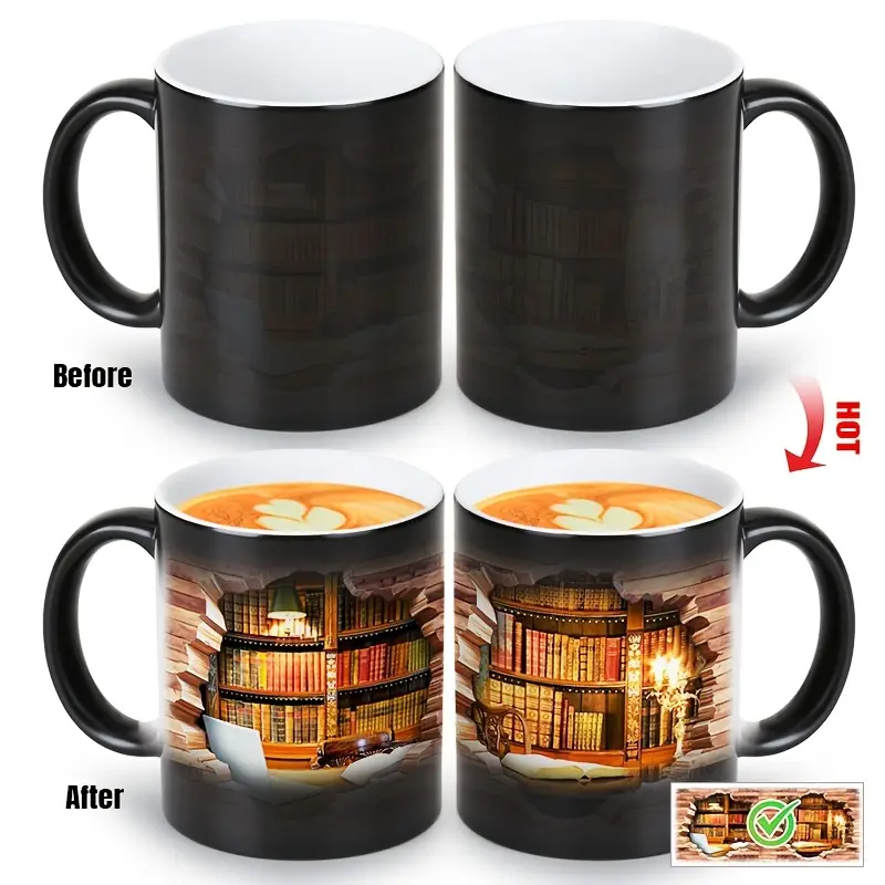 Tasse Bibliothèque Magique – Image Révélée