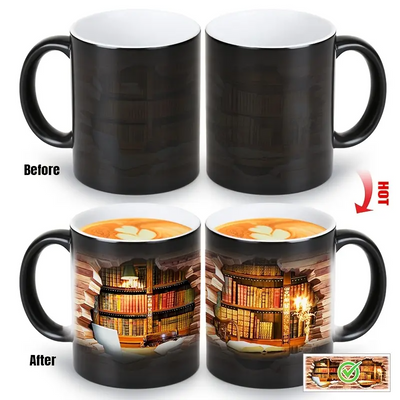 Tasse Bibliothèque Magique – Image Révélée