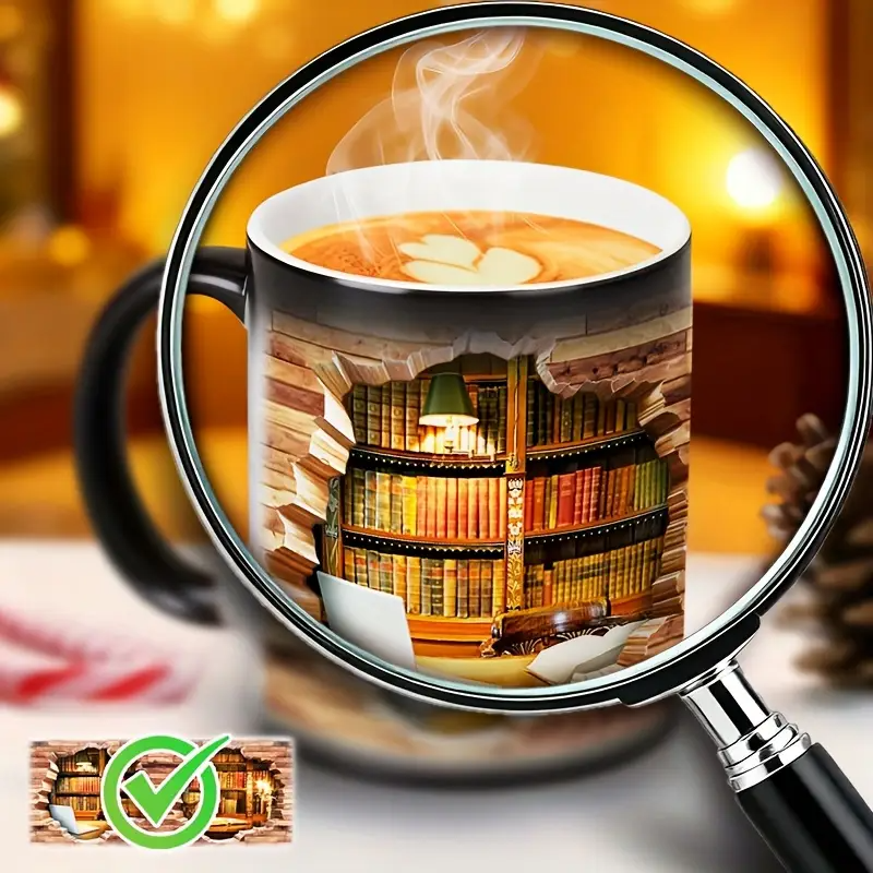 Tasse Bibliothèque Magique – Image Révélée
