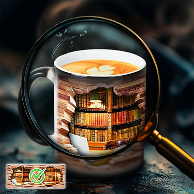 Tasse Bibliothèque Magique – Image Révélée