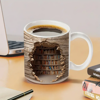 Tasse Bibliothèque Enchantée à Chaleur Révélatrice