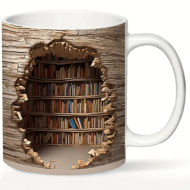 Tasse Bibliothèque Enchantée à Chaleur Révélatrice