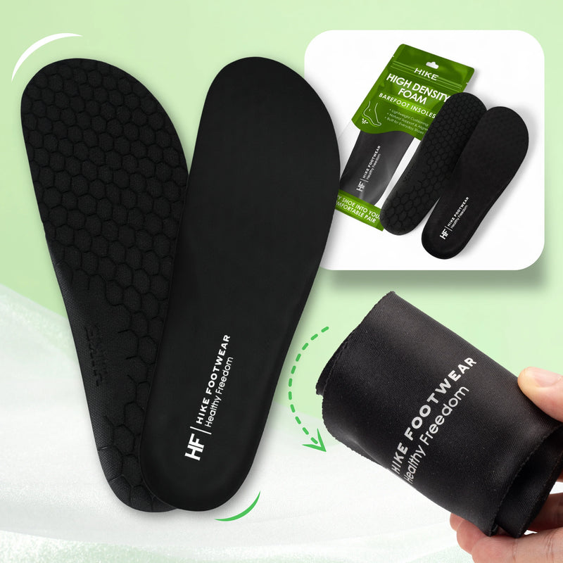 High Density Foam Barefoot Insoles - Lightweight, Non-Slip, & Breathable